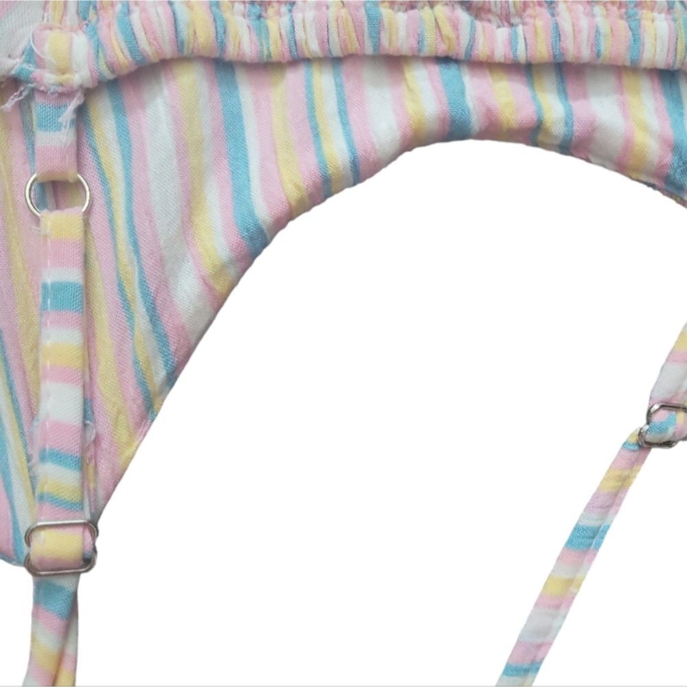 ANGIE PASTEL STRIPED SUMMER DRESS - S - Picture 4 of 10